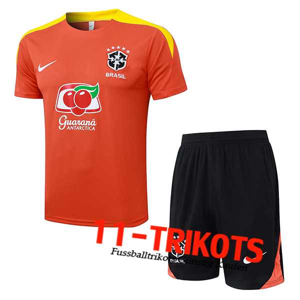 Brasilien Training T-Shirt Orange/Gelb 2025/2026