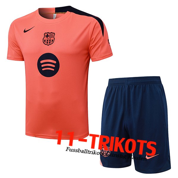 FC Barcelona Training T-Shirt Orange/Schwarz 2025/2026