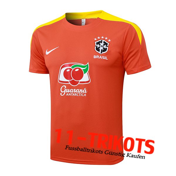 Brasilien Training T-Shirt Orange/Gelb 2025/2026
