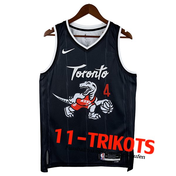 Toronto Raptors Trikot (BARNES #4) 2025/26 Schwarz/Weiß Toronto Raptors Trikot (BARNES #4) 2025/26 Schwarz/Weiß