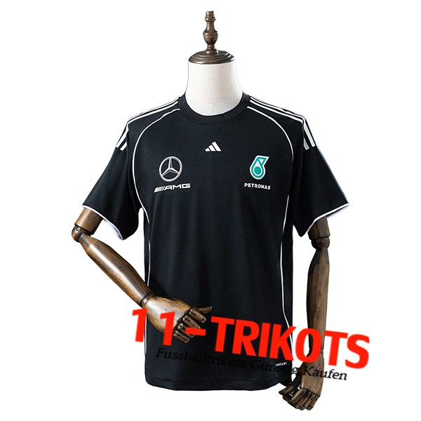 T-Shirt Mercedes Benz Team Schwarz/Weiß 2025