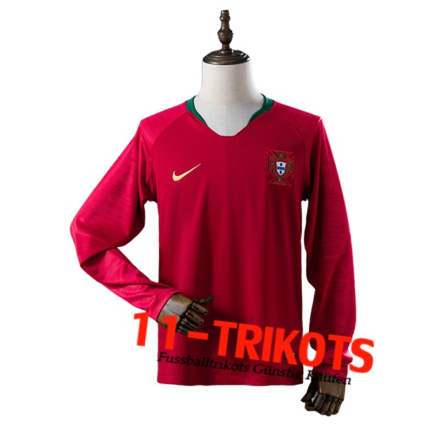 Portugal Retro Heimtrikot Langarms 2018