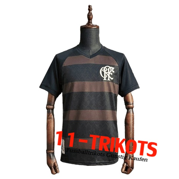 Flamengo Fussball Trikots Retro Diamond Edition Schwarz/Braun 2018