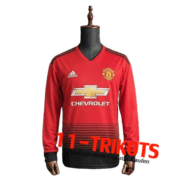 Manchester United Retro Heimtrikot Langarms 2018/2019
