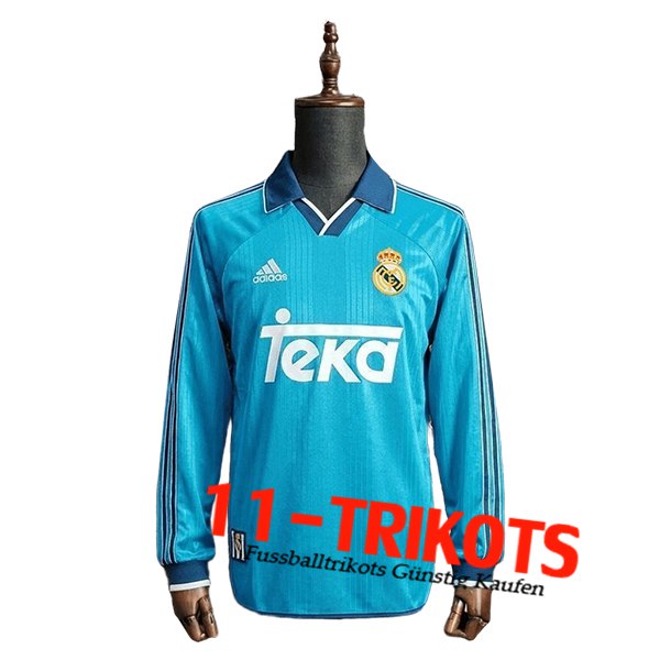 Real Madrid Retro Third Trikot Langarms 1999/2000