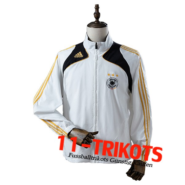 Deutschland Windjacke Weiß/Schwarz/Gelb 2025/2026