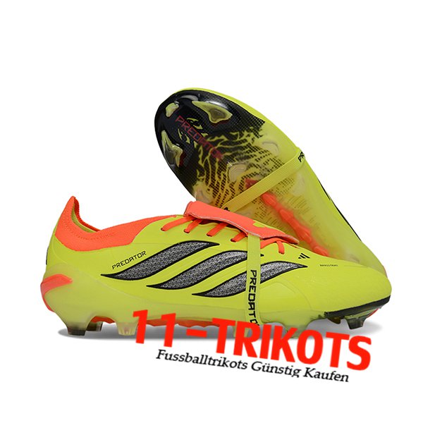 Adidas Fussballschuhe 26 Predator Elite Tongue FG Gelb/Orange/Grau