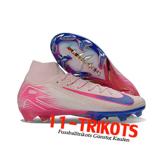 Nike Fussballschuhe Air Zoom Mercurial Superfly IIX Elite FG Rosa/Blu