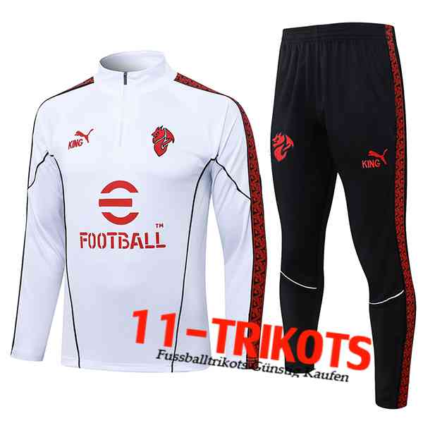 AC Milan Trainingsanzug Weiß/Rot/Schwarz 2025/2026 -02