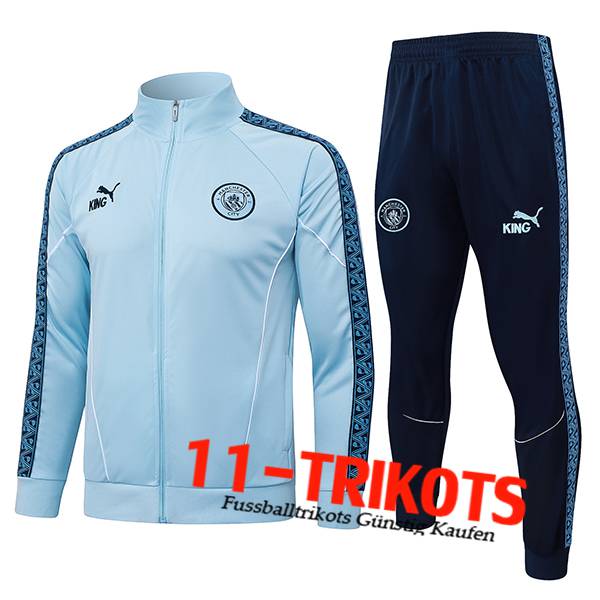 Manchester City Trainingsanzug jacke Hellblau 2025/2026 Manchester City Trainingsanzug jacke Hellblau 2025/2026