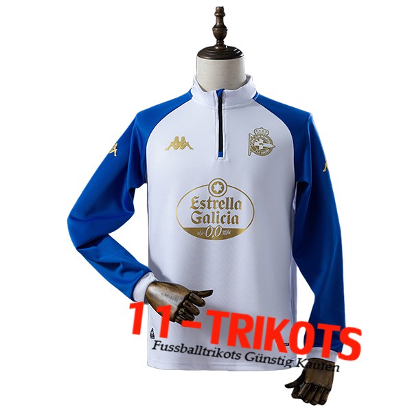 Deportivo Training Sweatshirt Weiß/Blau 2025/2026