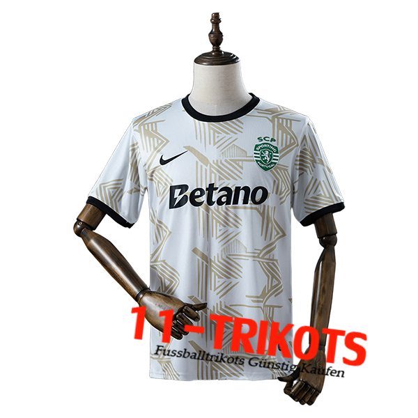 Sporting Fussball Trikots Special Edition Weiß/Gelb 2025/2026