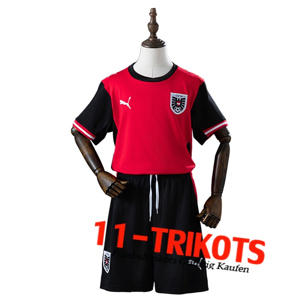 Österreich Kinder Heimtrikot 2026/2027 Österreich Kinder Heimtrikot 2026/2027