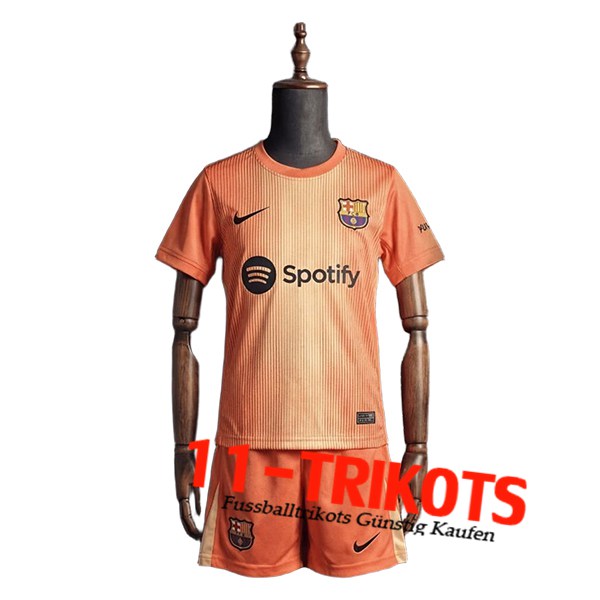 Barcelona Fussball Trikots Kinder Torhuter Orange 2025/2026