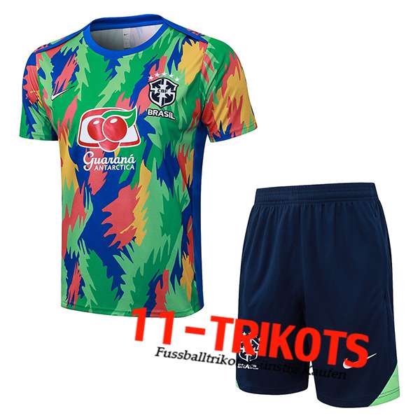 Brasilien Training T-Shirt Grün/Blau 2025/2026