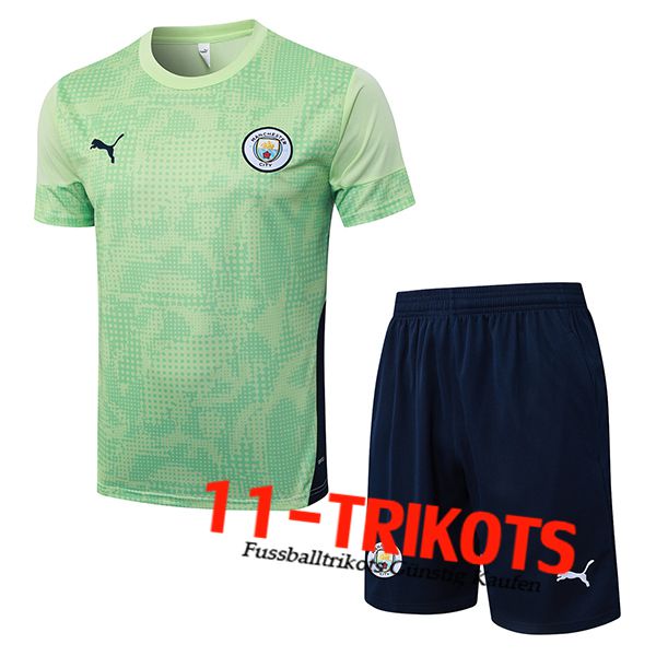 Manchester City Training T-Shirt Grün/Blau 2025/2026