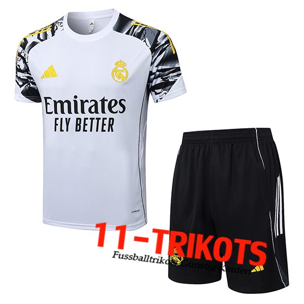 Real Madrid Training T-Shirt Weiß/Schwarz 2025/2026