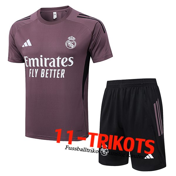 Real Madrid Training T-Shirt lila/Schwarz 2025/2026