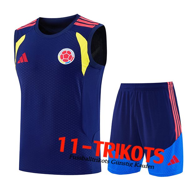 Kolumbien Trainings-Tanktop Königsblau 2025/2026