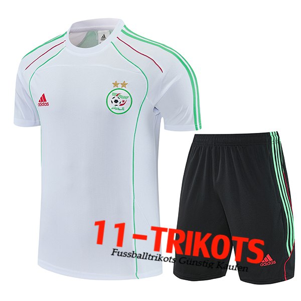 Algeria Training T-Shirt Weiß/Grün 2025/2026 Algeria Training T-Shirt Weiß/Grün 2025/2026