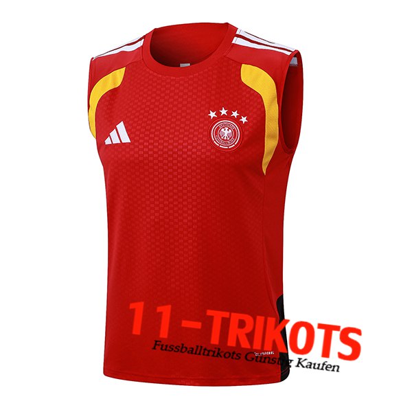 Deutschland Trainings-Tanktop Rot/Gelb 2025/2026