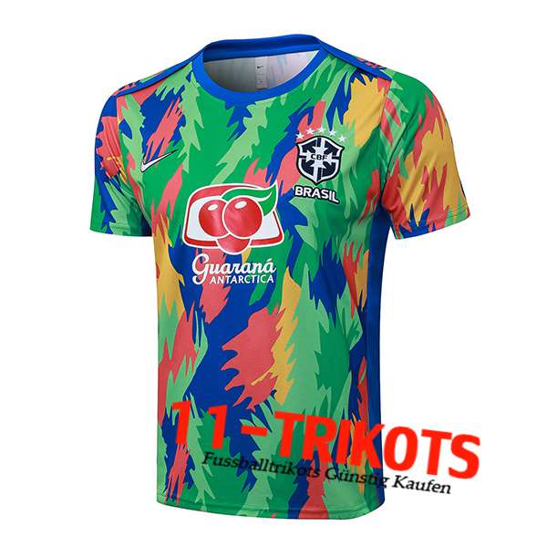 Brasilien Training T-Shirt Grün/Blau 2025/2026
