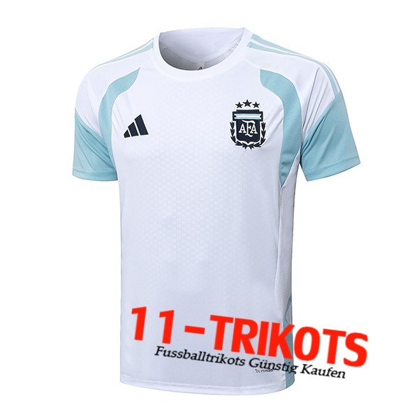 Argentinien Training T-Shirt Weiß/Blau 2025/2026 -02