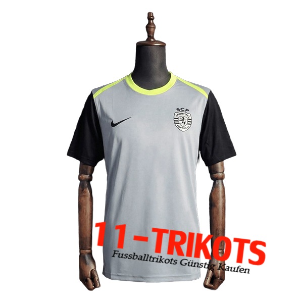 Sporting Lisbon Training T-Shirt Grau/Schwarz 2025/2026