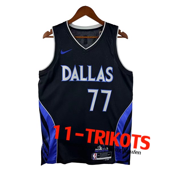Dallas Mavericks Trikot (DONCIC #77) 2025/26 Schwarz/Blau