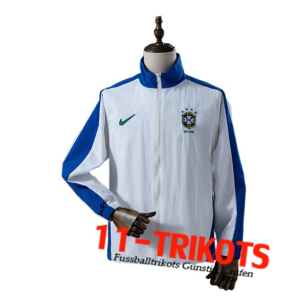 Brasilien Windjacke Weiß/Blau 2025/2026