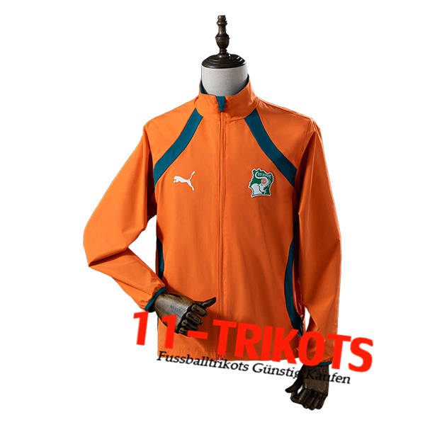 Elfenbeinküste Windjacke Orange/Grün 2025/2026