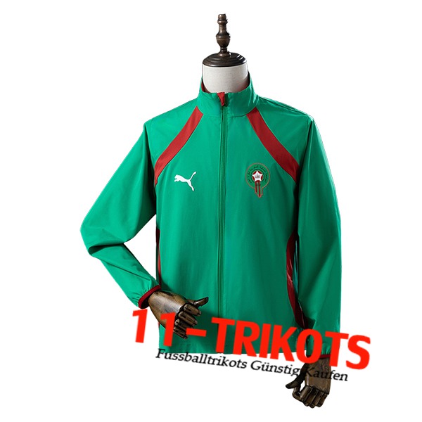 Marokko Windjacke Grün/Rot 2025/2026 Marokko Windjacke Grün/Rot 2025/2026