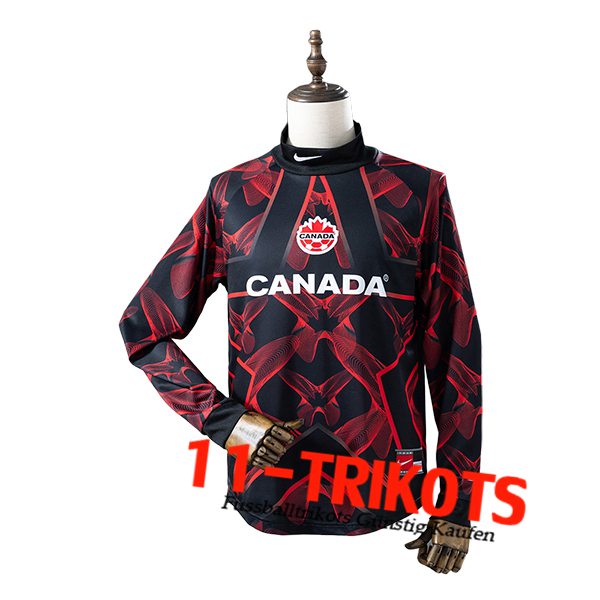 Kanada Fussball Trikots Langarms Torhuter Schwarz/Rot 2026/2027