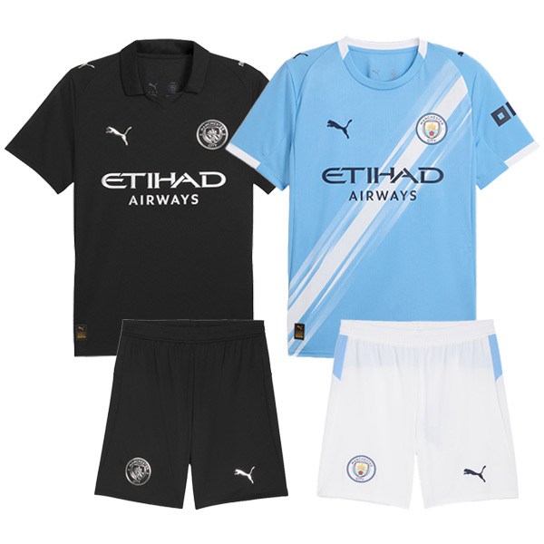 Manchester City Werbegeschenkbox Heimtrikot + Auswärtstrikot + Shorts 2025/2026