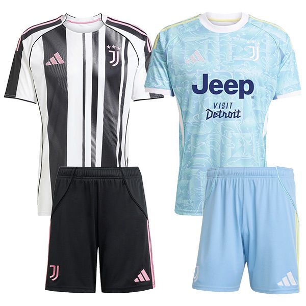 Juventus Werbegeschenkbox Heimtrikot + Auswärtstrikot + Shorts 2025/2026