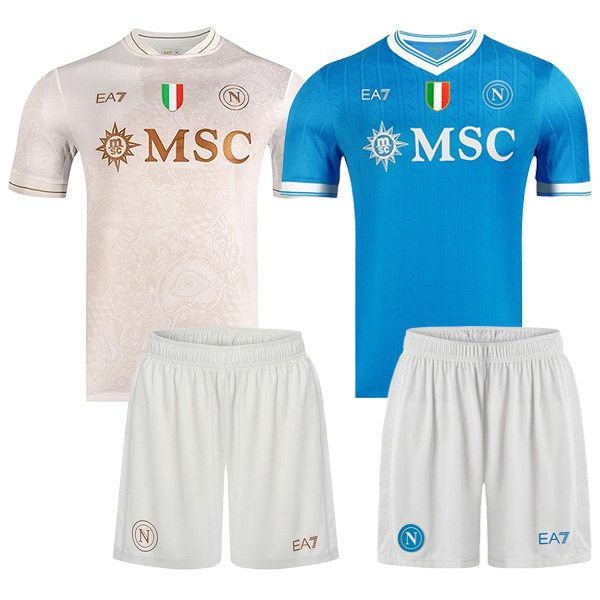 SSC Neapel Werbegeschenkbox Heimtrikot + Auswärtstrikot + Shorts 2025/2026