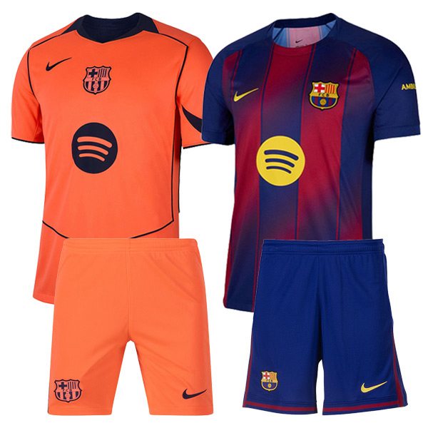 FC Barcelona Werbegeschenkbox Heimtrikot + Auswärtstrikot + Shorts 2025/2026