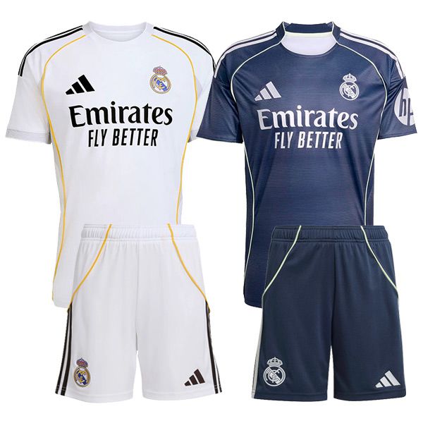 Real Madrid Werbegeschenkbox Heimtrikot + Auswärtstrikot + Shorts 2025/2026