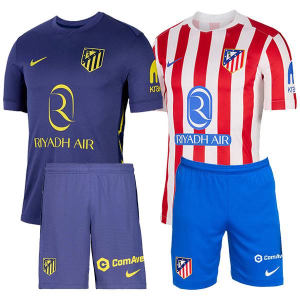 Atletico Madrid Werbegeschenkbox Heimtrikot + Auswärtstrikot + Shorts 2025/2026
