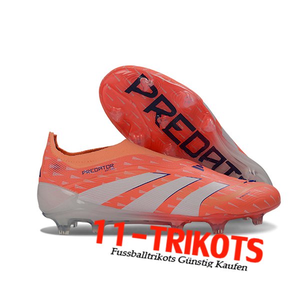 Adidas Fussballschuhe 25 Predator Elite LL FG Orange/Weiß -02