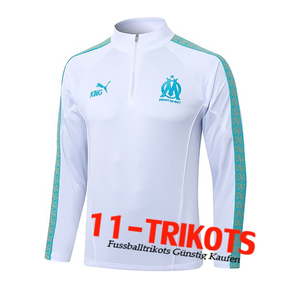Marseille Training Sweatshirt Weiß/Grün 2025/2026