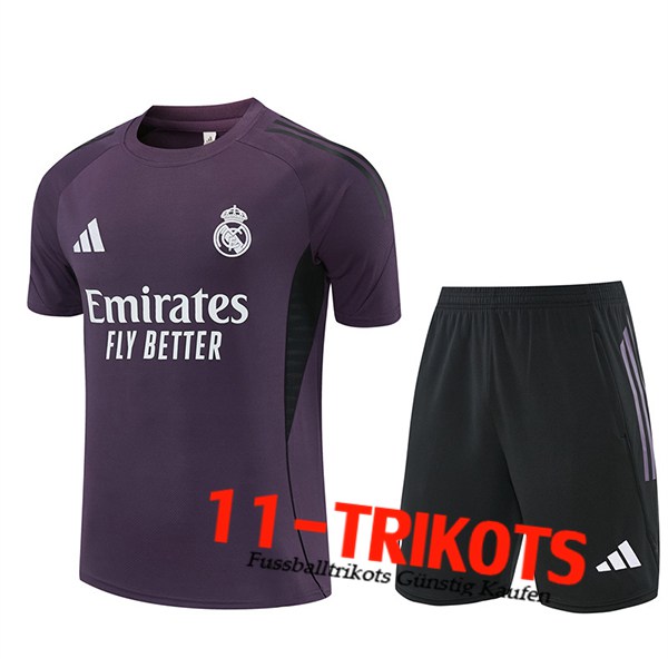 Real Madrid Trainingstrikot lila/Schwarz 2025/2026