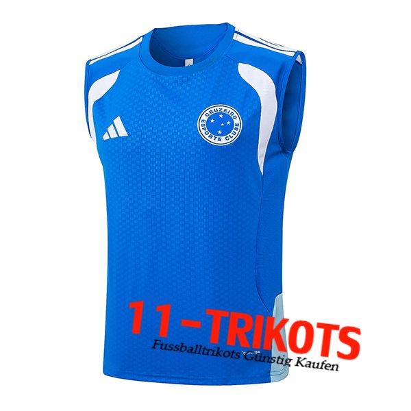 Cruzeiro Trainings-Tanktop Blau/Weiß 2025/2026 -02