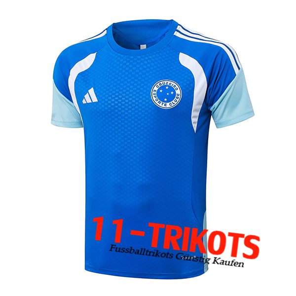 Cruzeiro Training T-Shirt Blau/Weiß 2025/2026