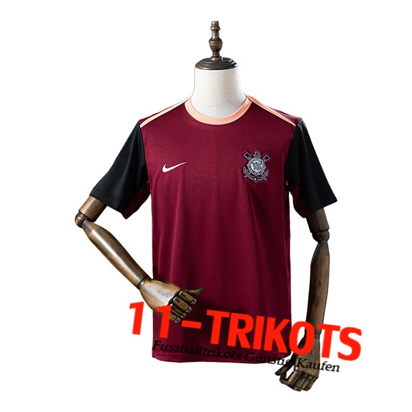 Corinthians Training T-Shirt Rot/Schwarz 2025/2026