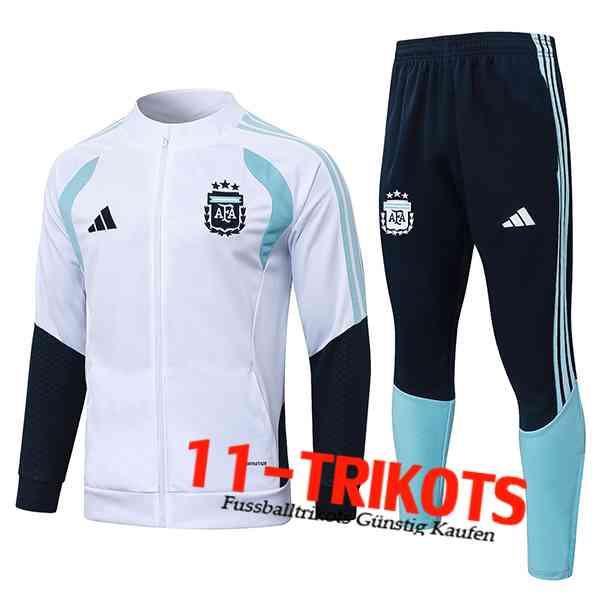Argentinien Trainingsanzug jacke Weiß/Blau 2025/2026