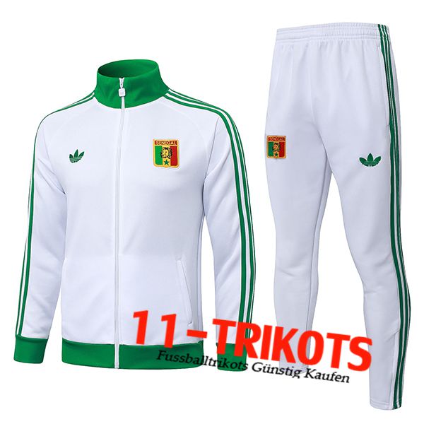 Senegal Trainingsanzug Trainingsjacke Weiß/Grün 2025/2026 -02