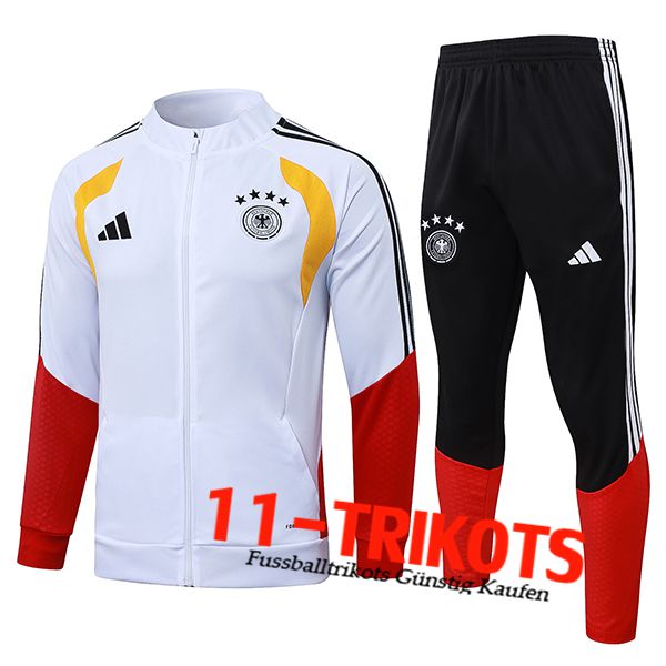 Deutschland Trainingsanzug jacke Weiß/Rot 2025/2026