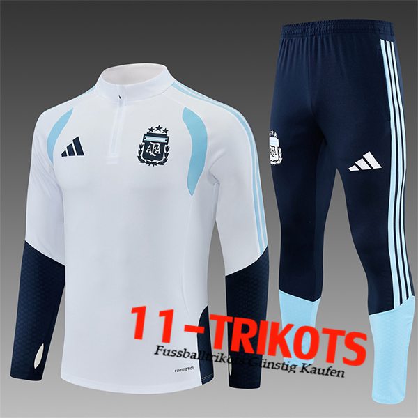 Argentinien Trainingsanzug Kinder Weiß/Blau 2025/2026 Argentinien Trainingsanzug Kinder Weiß/Blau 2025/2026