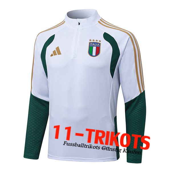 Italien Training Sweatshirt Weiß/Grün/Gelb 2025/2026